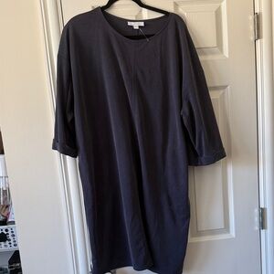 Elegant Gray Long Sleeve Dress
